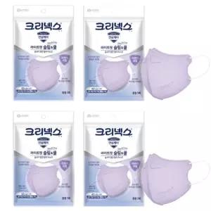 50매 퍼플 대형 여름용 크리넥스 라이트핏 쿨마스크 냉감 학교 보건실