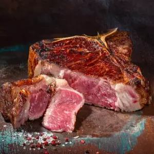 Fresh 블랙앵거스 초이스등급 3.5cm 티본 스테이크 900g 등심 안심 소고기