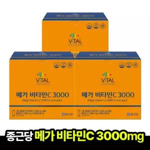 [본사직영] 종근당 바이탈프로그램 메가 비타민C 3000 60포 3박스 (6개월분) 활력