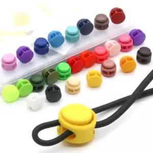 컬러 끈 조절 스트링 원형 스토퍼 버클 배낭 운동복 신발끈 가방 부자재 (A2446)