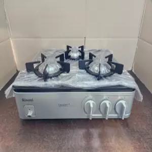 중고 린나이 가스레인지 자동불꽃 조절기능 3구3센서 엘피지(LPG) 용