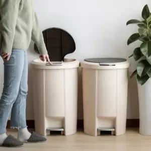 대용량 사각 원형 투버튼 페달 재활용 분리수거함 휴지통 쓰레기통 30L 45L 50L