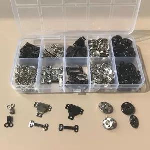 의류 똑딱이 단추 후크 100세트 옷 바지수선 부자재 가방 티단추 셔츠 가디건 똑딱 달기 속수선 자켓