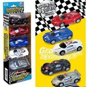 그랑프리 카레이싱 5종 세트 다이캐스트 메탈 미니카/자동차/선물/어린이/유아/장난감/모형/미니/아이