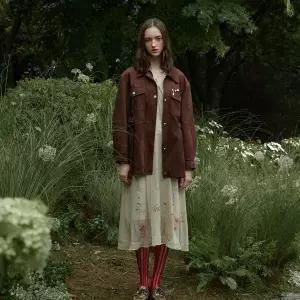 [롯데백화점]DEWL 스웨이드 벨티드 자켓  D254MSF037