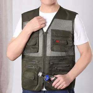 [하프클럽/]작업용 메쉬원단 멀티포켓 조끼 아웃도어 등산 캠핑