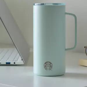 스타벅스 탱크 텀블러 손잡이 보온 컵 민트 503ml