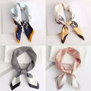 [하프클럽/]손수건마니아 유니크 실크 스카프 패턴 데일리 종 여성