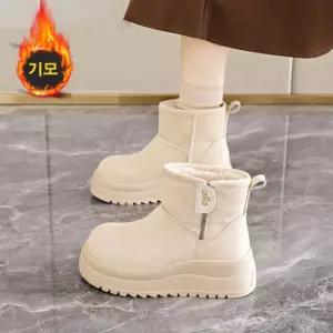 LXFHXN027 여성 겨울 방한화 캐주얼 미들 미끄럼방지 스노우 방한부츠
