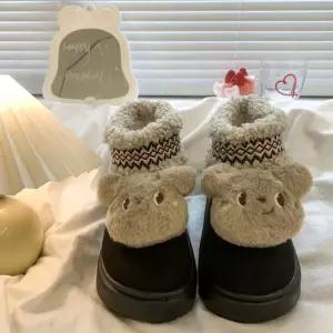 XDXN061 여성 겨울 캐릭터 스노우 털 앵클 부츠