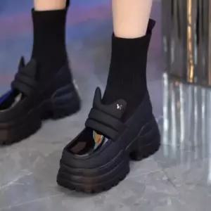 HDNX011 여성 겨울 에나멜 삭스 통굽 앵클 부츠