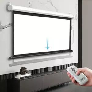 빔프로젝터 전동 스크린 가정용 롤 영화관 대형