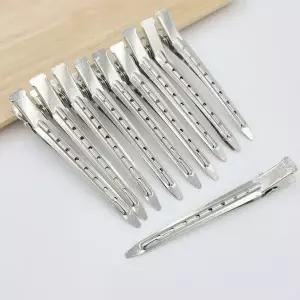 [하프클럽/셀러허브_여성트랜드패션]스텐 헤어클립 대형 머리집게핀 10p 철