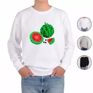 [하프클럽/알티피아]맨투맨 전색상 블럭 수박 디자인 프린트셔츠