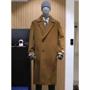 [본]BON 23F/W 캐시미어 펠트 본딩 반 더블 롱 코트 BN3WHA553[35674028]