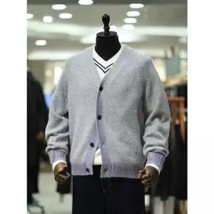 [본]BON F/W 그레이 헤어리 알파카 스프레이 가디건 BNEWSW876[35677179]