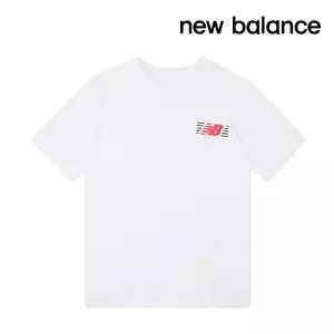 뉴발란스 반팔티셔츠 NB 라인즈 남성 화이트 MT6179UM-WT