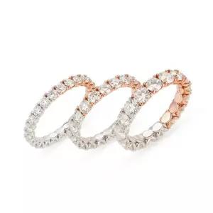 18k 모이사나이트 믹스 이터니티 반지 2.5mm)