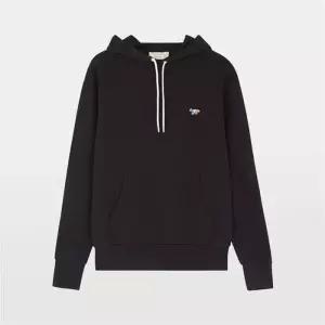 메종키츠네 트리컬러 폭스 패치 남녀공용 후드 티셔츠 AU00307KM0001 BK