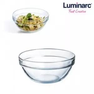 루미낙 강화 유리볼 내열 유리그릇 시리얼 샐러드 1개, 14cm
