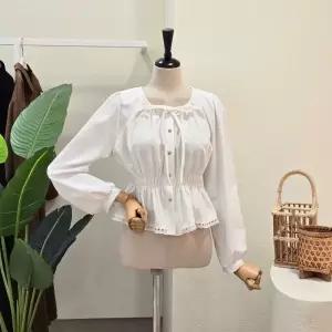 [대구백화점] [4CUS]밴딩 포인트 라운드 블라우스(FS6A9BL5280)