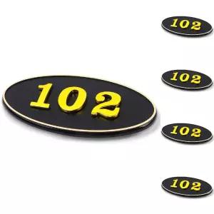 호실판 타원형 입체 1P 현관 번호판 문 호수판/숫자판/호수표시판/입체문호판/블랙/도어사인