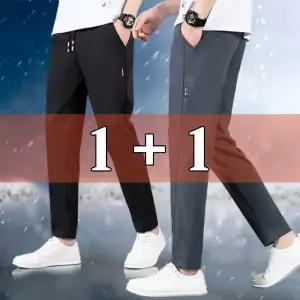 (총 2장) 남성 스판 기모바지 정장팬츠 3컬러 5사이즈 편한 밴딩 방한 겨울 가을 일자바지