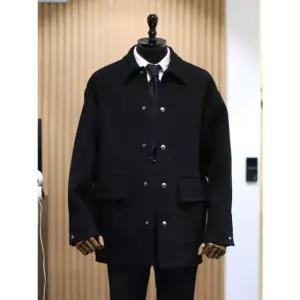 [갤러리아] BON 24F/W 울,캐시미어 혼방 버튼 배색 멜톤 코트 BN4WHA552