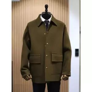 [본]BON 24F/W 울,캐시미어 혼방 버튼 배색 멜톤 코트 BN4WHA553[35681586]