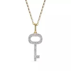 14k 이터널 랩 다이아몬드 열쇠 펜던트_일반고리