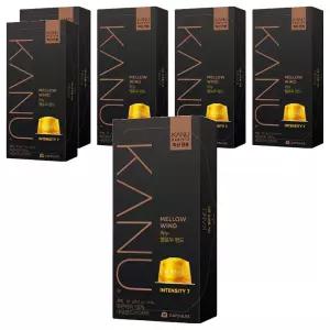 카누 바리스타 오피스 홈카페용 머신 전용 캡슐커피 멜로우윈드 9.5g 10개입 6개