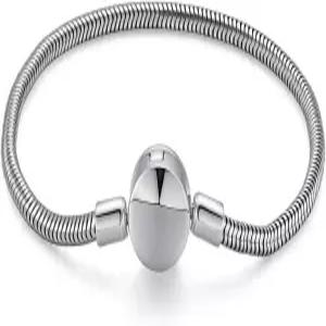 여성용 스털링 실버 팔찌 925 판도라 참과 완벽하게 호환되는 스네이크 체인 참 변색되지 않은 보석 선물