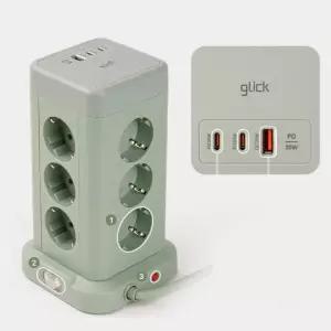 고용량 4000W 타워형 USB 멀티탭 12구