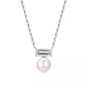 14k 에덴 담수진주 목걸이 랩 다이아몬드)