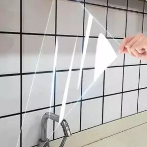 주방 방수 고온 필름 스티커 오일 방지 벽 보호 투명 시트지 45cm (A2509)