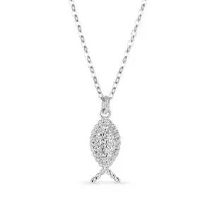 18k 로프 물고기 랩 다이아몬드 목걸이