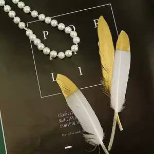 골드 금 깃털 장식 소품 2color 엔틱 앤틱 거위 오리 깃 빈티지 인테리어 사진 촬영 소품