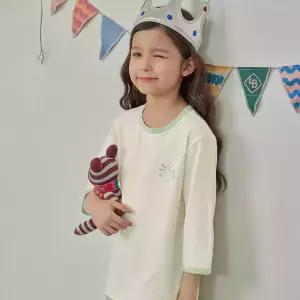 수아팜 [정상가 29900원] 여아 블루밍캣 쿨 코튼 7부 내의 세트