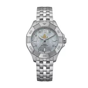 [비비안웨스트우드] 더브롬톤 여성 실버 블루 메탈시계 VV341LBLSL