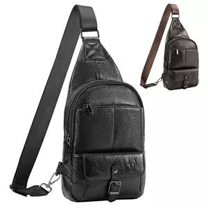 블루마운트 6031-1 소가죽 캐주얼 슬링백 메신저백 (KYR-WA8C9B2)