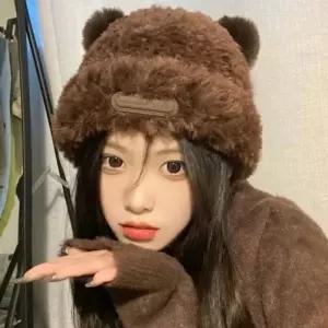 5color 비니 모카베어 퍼 털모자 겨울 방한모자