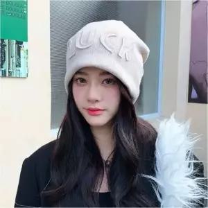 겨울 니트 남녀 데일리모자 방한모 레터링비니 스트릿