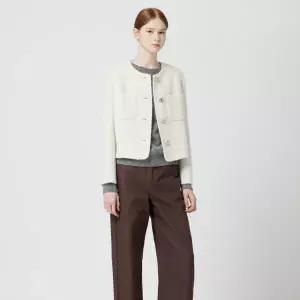 [롯데백화점]씨씨콜렉트 알파카 블렌드 칼라리스 핸드메이드 코트  C254MSG152