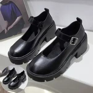 여자봄구두 통굽펌프스 학생 패션구두 키높이구두 교복 패션