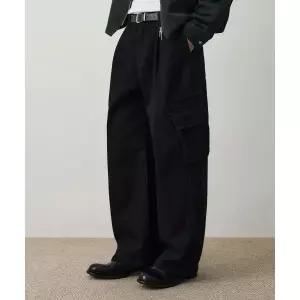 드로우핏 DRAW FIT 마일즈 워싱 데님 카고 팬츠 BLACK INDIGO 948319