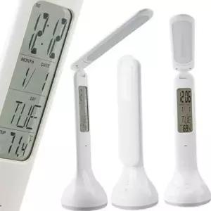 학습용 스탠드 다기능 휴대용 독서용 led 스탠드 충전식 무드램프 온도계 디지털 조명 무드 시계 터치 탁상