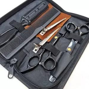 이발 가위 가정용 셀프 커트용 초급 미용 가위 헤어 용품 스타일링 앞머리 휴대용 커트빗 미용용 파우치