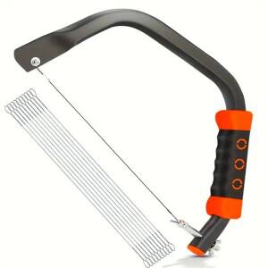 12인치 코핑쏘 핸드쏘 와이어쏘 360도 다방향 절단 (목재, 플라스틱, 고무, 연질 금속용 톱날 10개 포함)