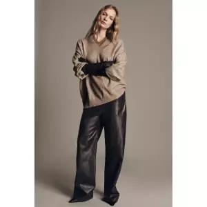 ZARA 자라 울 오버사이즈 스웨터 - 그레이 밍크 735645