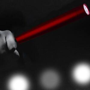 [2개구성] RED LED 다용도후레쉬 휴대용 배트 호신 CREE 렌턴 360MM 랜턴 T6 작업등 AA사용 HWBEE06F